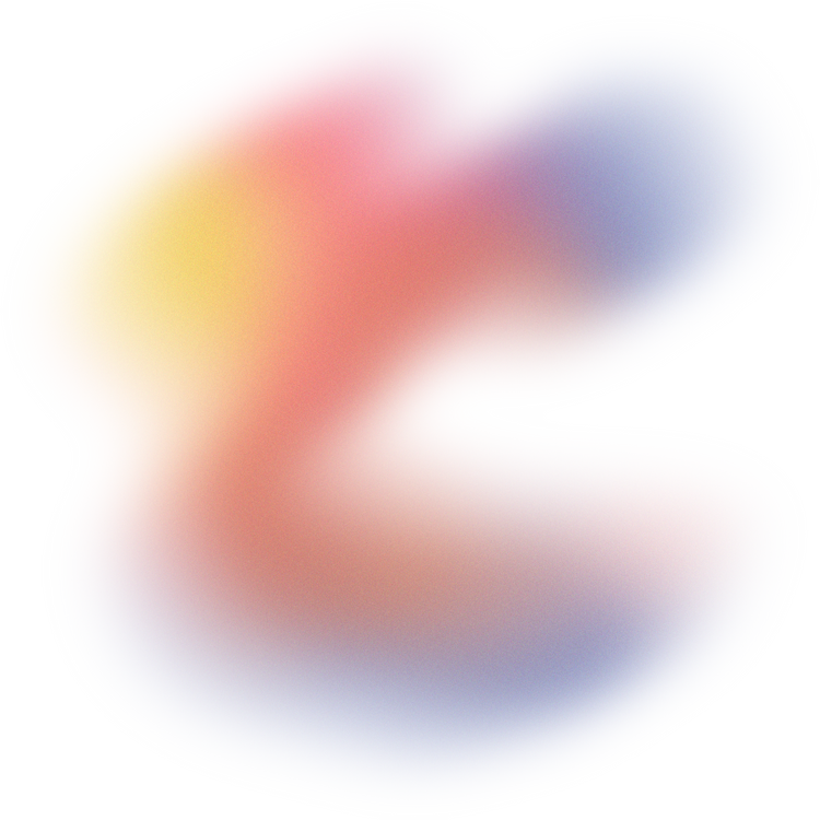 Glowy Gradient Abstract Brush Stroke Blob